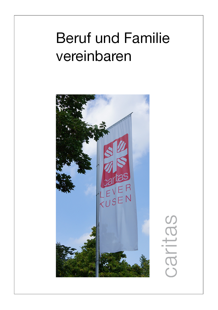 Bild des Flyers Beruf und Familie vereinbaren mit Link zur entsprechenden pdf Datei